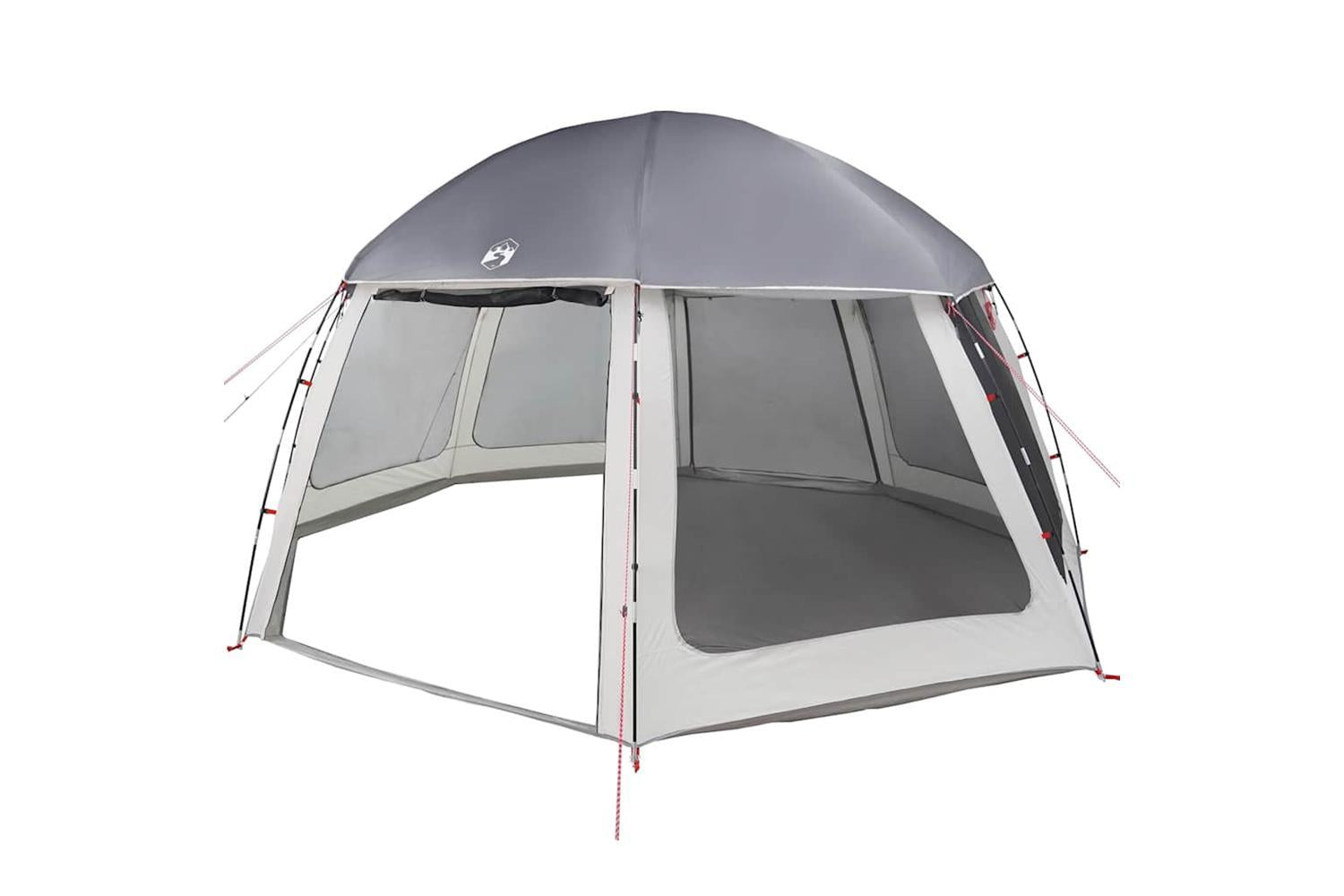 Vidaxl Pool Tent With Removable Fly & Mesh Walls Grey 510x510 Cm-7