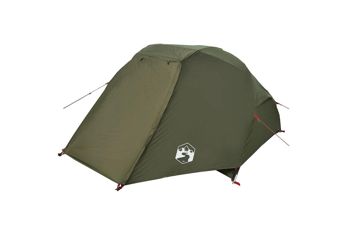 Vidaxl Fishing Tent 3-person Olive Green Waterproof-4