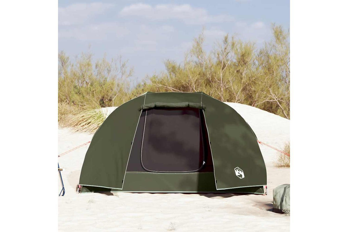 Vidaxl Fishing Tent 3-person Olive Green Waterproof-5