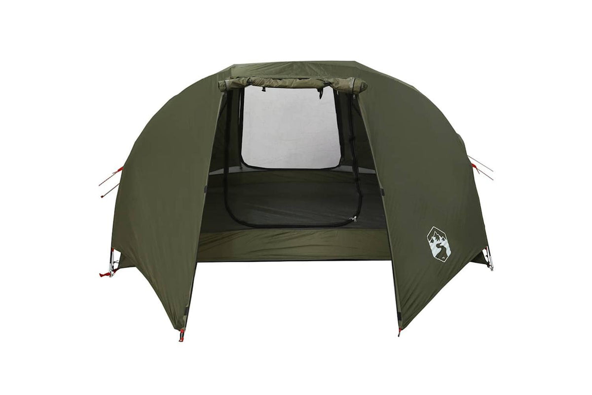 Vidaxl Fishing Tent 3-person Olive Green Waterproof-8