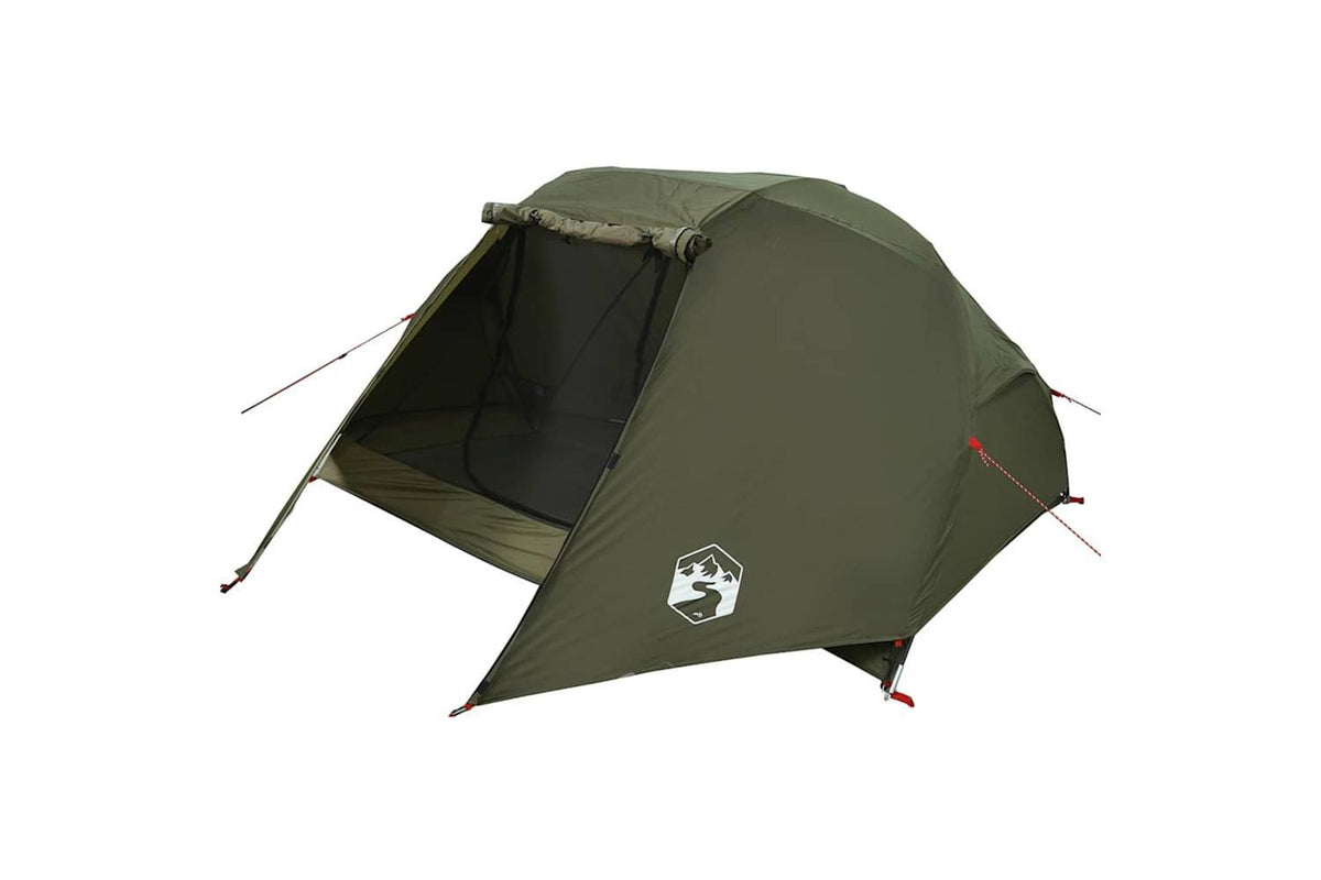 Vidaxl Fishing Tent 3-person Olive Green Waterproof-9