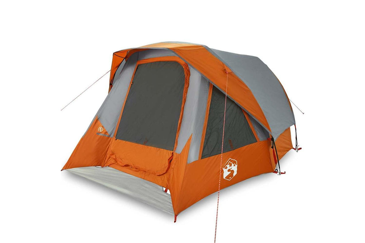 Vidaxl Family Tent Cabin 6-person Grey And Orange Waterproof-2
