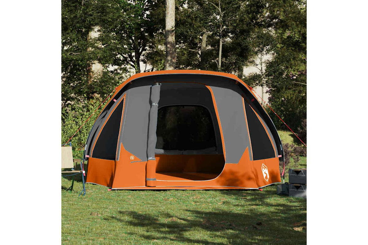 Vidaxl Family Tent Cabin 6-person Grey And Orange Waterproof-4