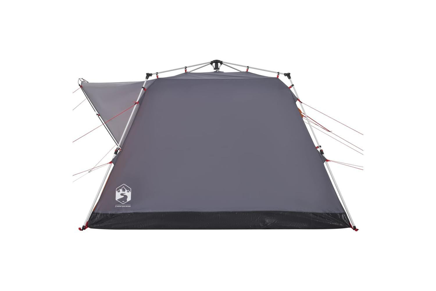 Vidaxl Camping Tent Cabin 4-person Grey And Orange Quick Release-7