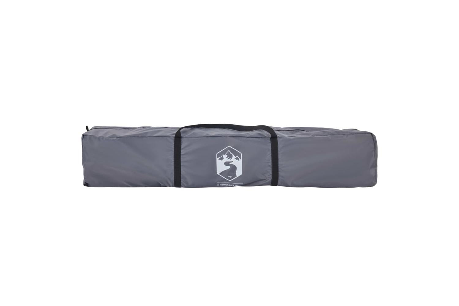 Vidaxl Camping Tent Cabin 4-person Grey And Orange Quick Release-9