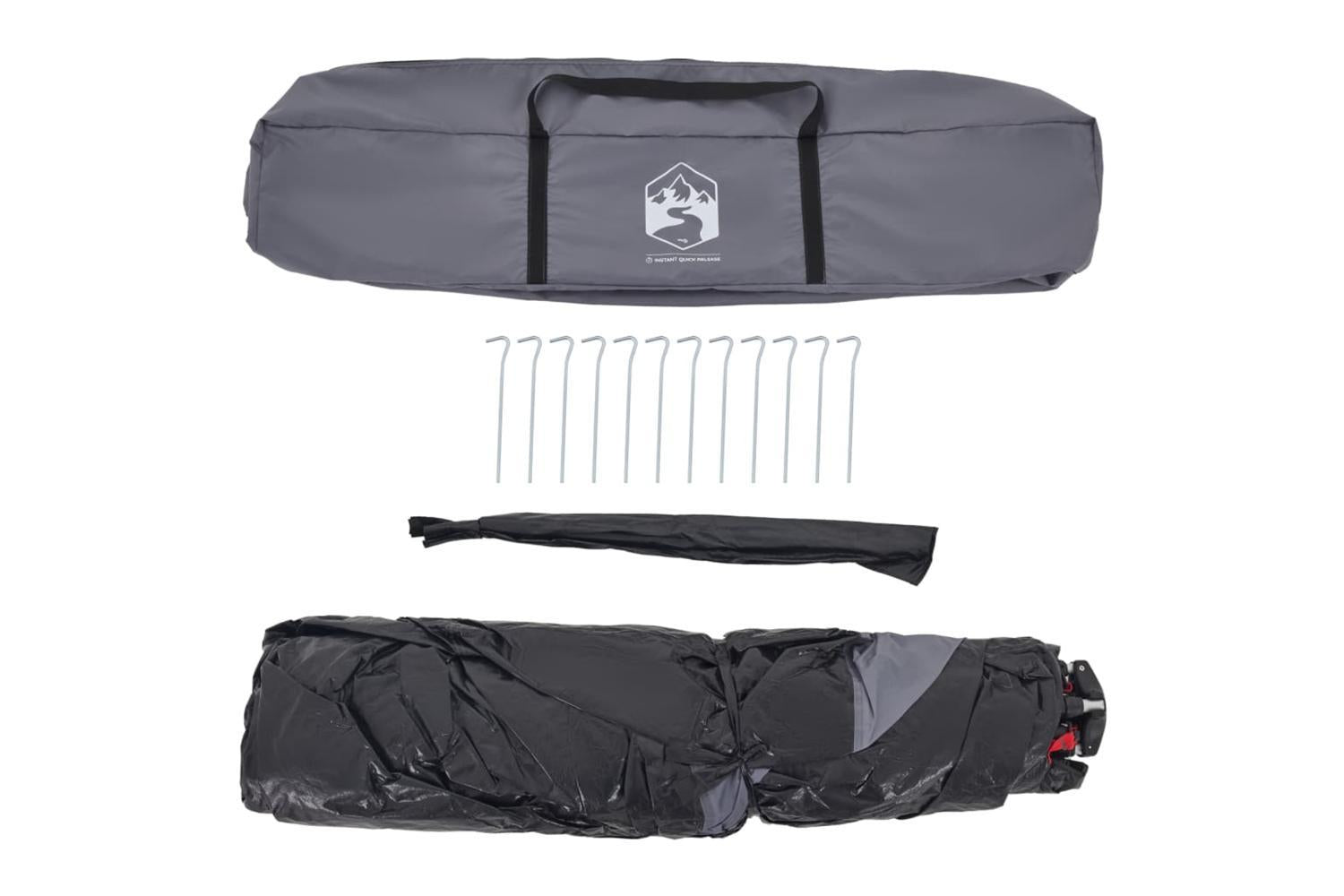 Vidaxl Camping Tent Cabin 4-person Grey And Orange Quick Release-10