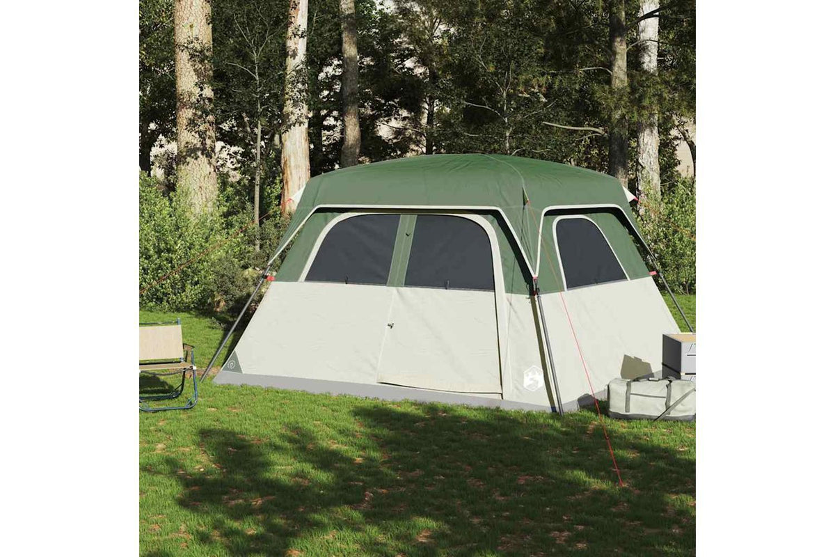 Vidaxl Family Tent Cabin 6-person Green Waterproof-3