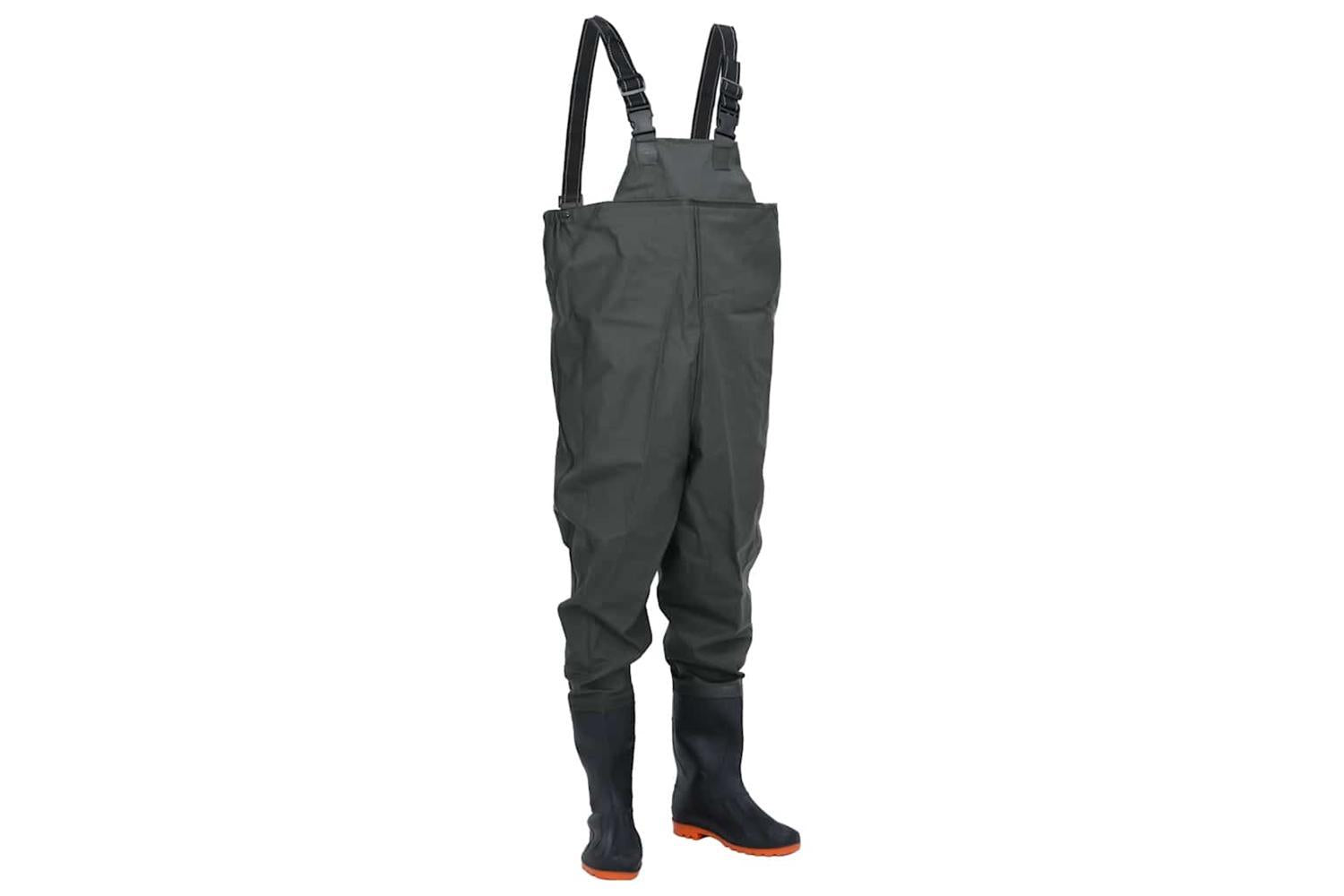 Vidaxl Chest Waders With Boots Dark Green Size 42