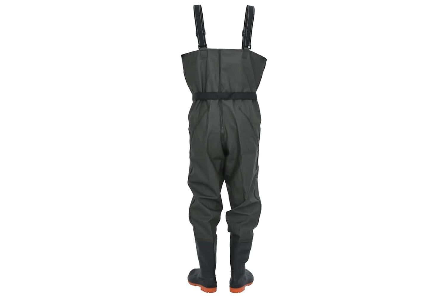 Vidaxl Chest Waders With Boots And Belt Dark Green Size 43-4