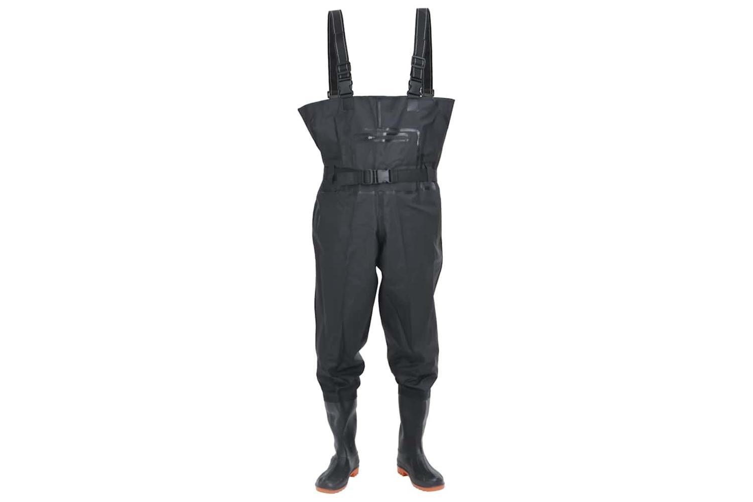 Vidaxl Chest Waders With Boots And Belt Black Size 39-2