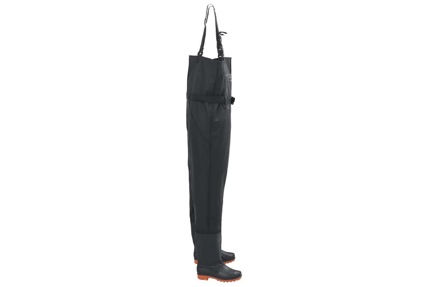 Vidaxl Chest Waders With Boots And Belt Black Size 39-3