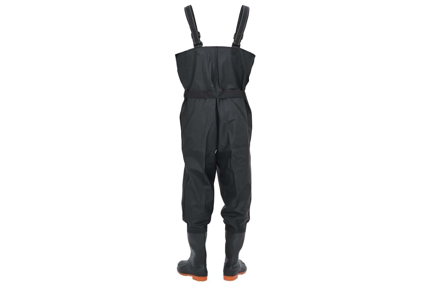 Vidaxl Chest Waders With Boots And Belt Black Size 39-4