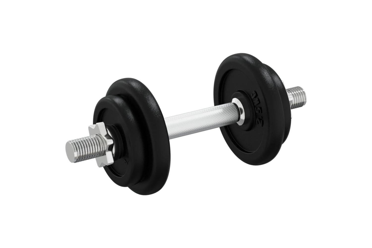 Vidaxl Dumbbell With Plates Set 40 Kg Cast Iron & Chrome Plated Steel-3