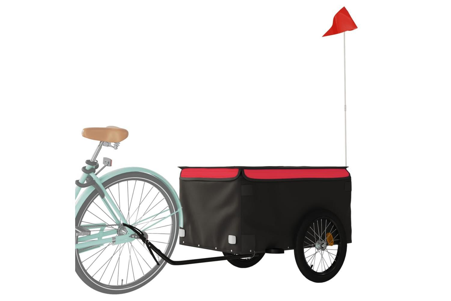 Vidaxl Bike Trailer Black And Red 45 Kg Iron-3