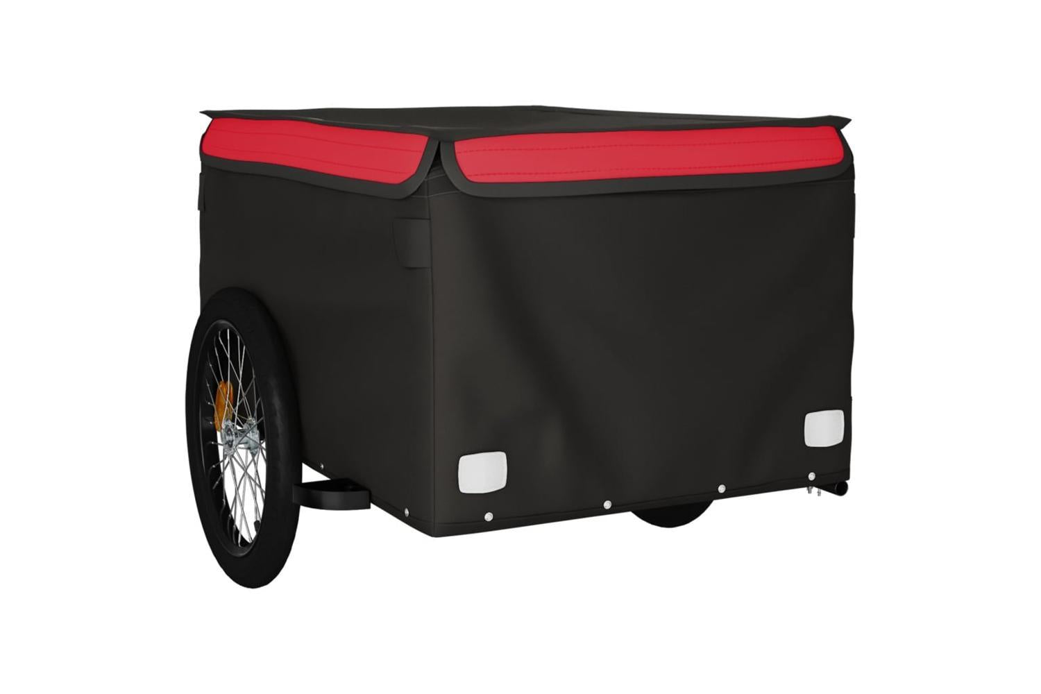 Vidaxl Bike Trailer Black And Red 45 Kg Iron-4