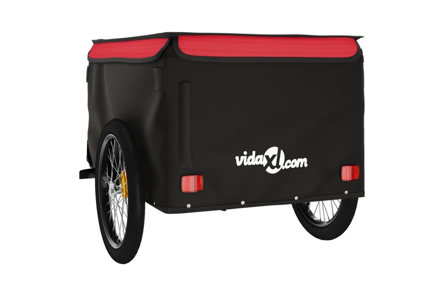 Vidaxl Bike Trailer Black And Red 45 Kg Iron-7