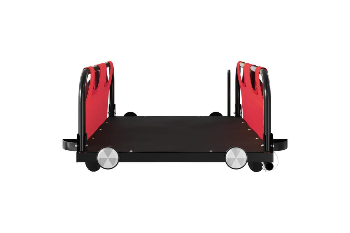 Vidaxl Bike Trailer Red Oxford Fabric And Iron-5