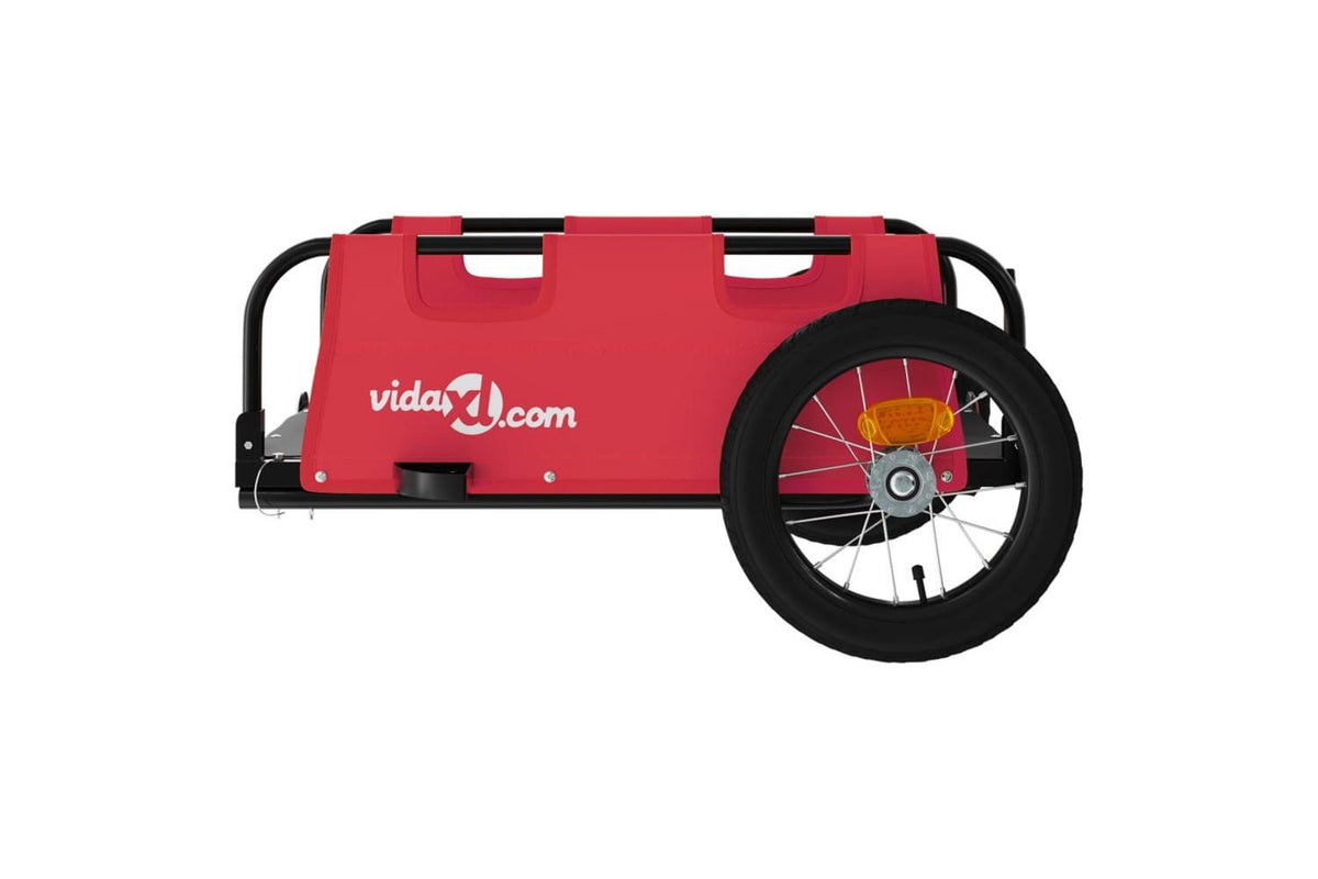 Vidaxl Bike Trailer Red Oxford Fabric And Iron-6
