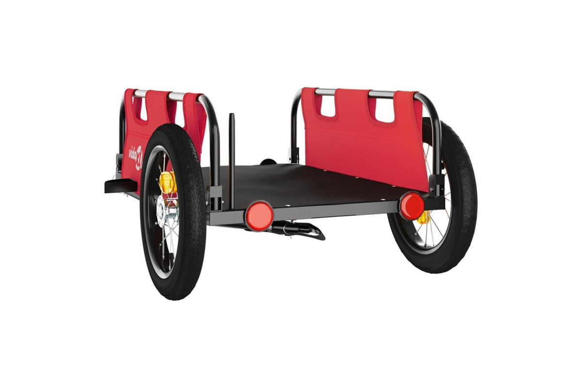 Vidaxl Bike Trailer Red Oxford Fabric And Iron-7