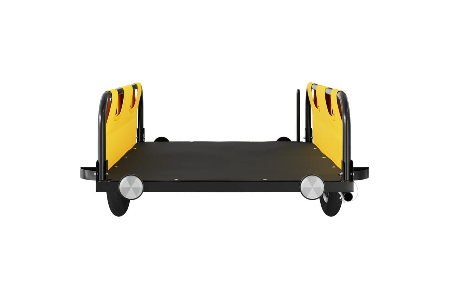 Vidaxl Bike Trailer Yellow Oxford Fabric And Iron-5