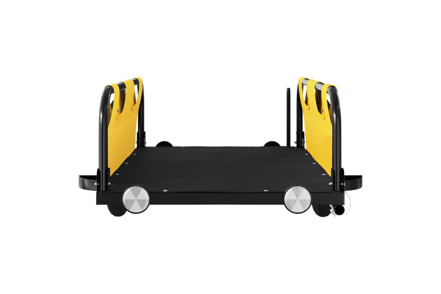 Vidaxl Bike Trailer Yellow Oxford Fabric And Iron-5
