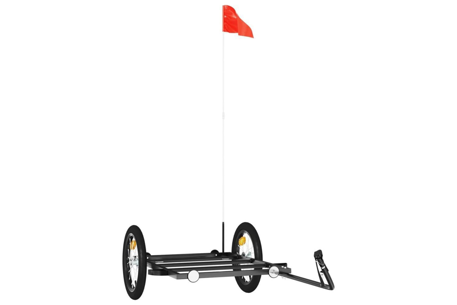 Vidaxl Bike Trailer Black 126x63x34 Cm Iron-2