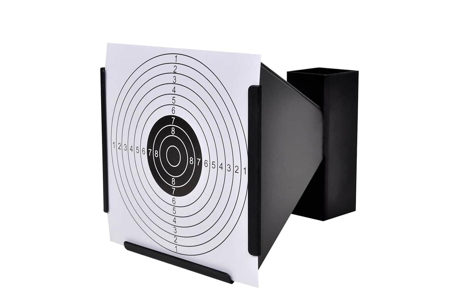 Vidaxl 14 Cm Funnel Target Holder Pellet Trap + 100 Paper Targets-3