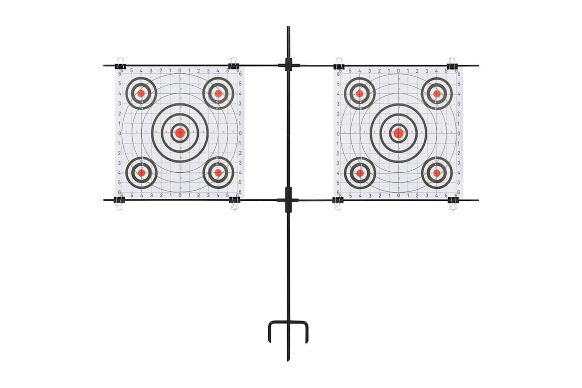 Vidaxl Target Paper Stand With Shooting Papers 78x76 Cm Steel-2