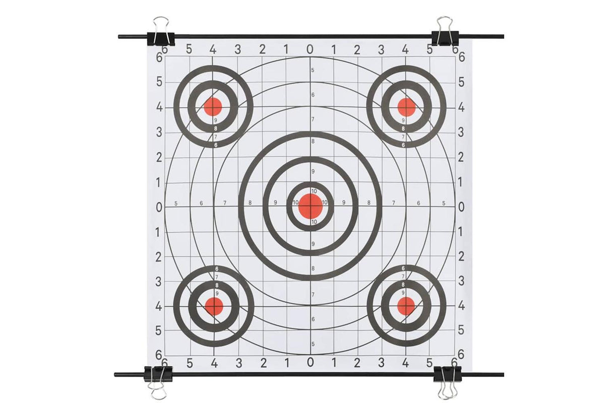 Vidaxl Target Paper Stand With Shooting Papers 78x76 Cm Steel-4
