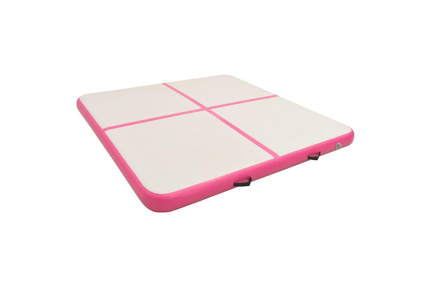 Vidaxl Inflatable Gymnastics Mat With Pump 200x200x20 Cm Pvc Pink-2