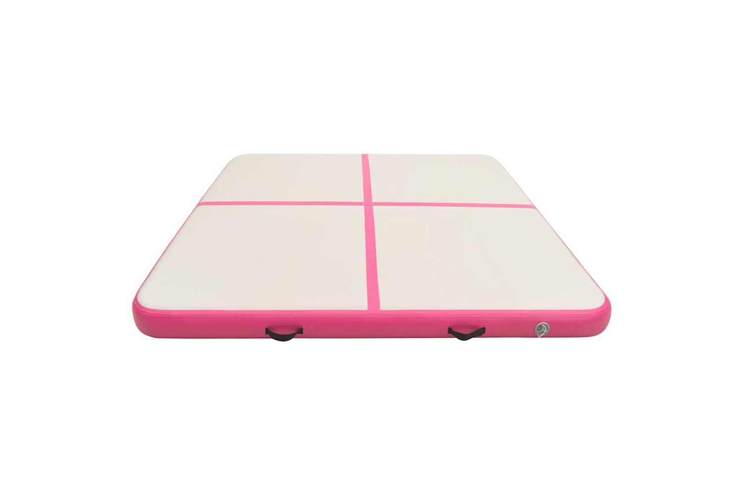 Vidaxl Inflatable Gymnastics Mat With Pump 200x200x20 Cm Pvc Pink-3