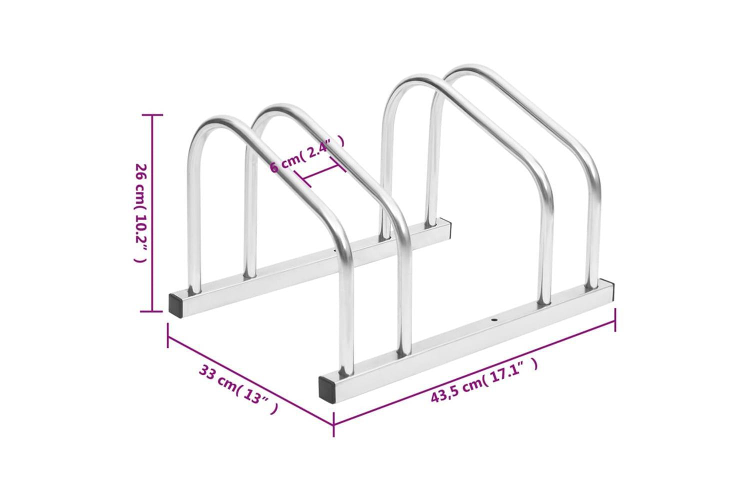 Vidaxl Bike Rack For 2 Bikes Galvanised Steel-6