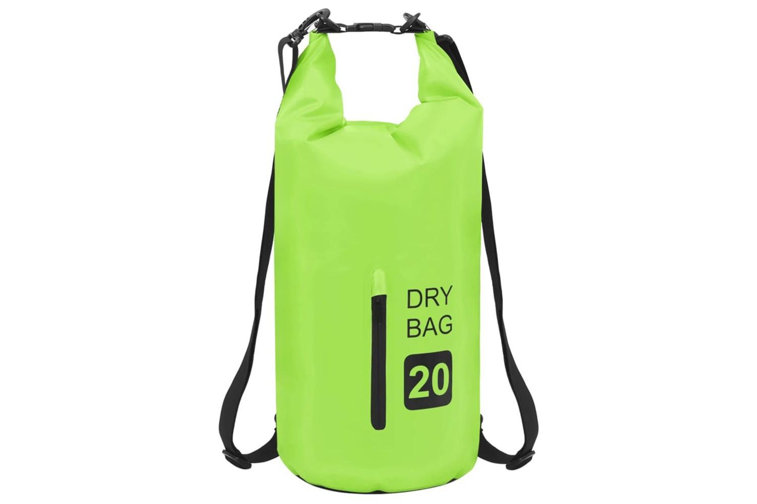 Vidaxl Dry Bag With Zipper Green 20 L Pvc-2