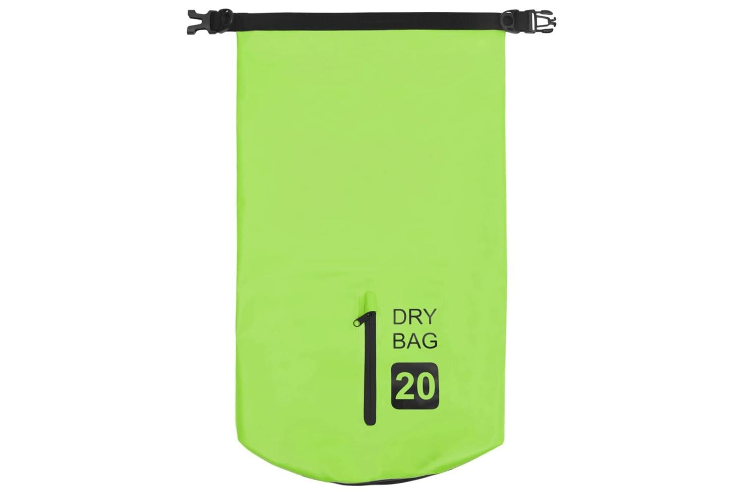 Vidaxl Dry Bag With Zipper Green 20 L Pvc-3