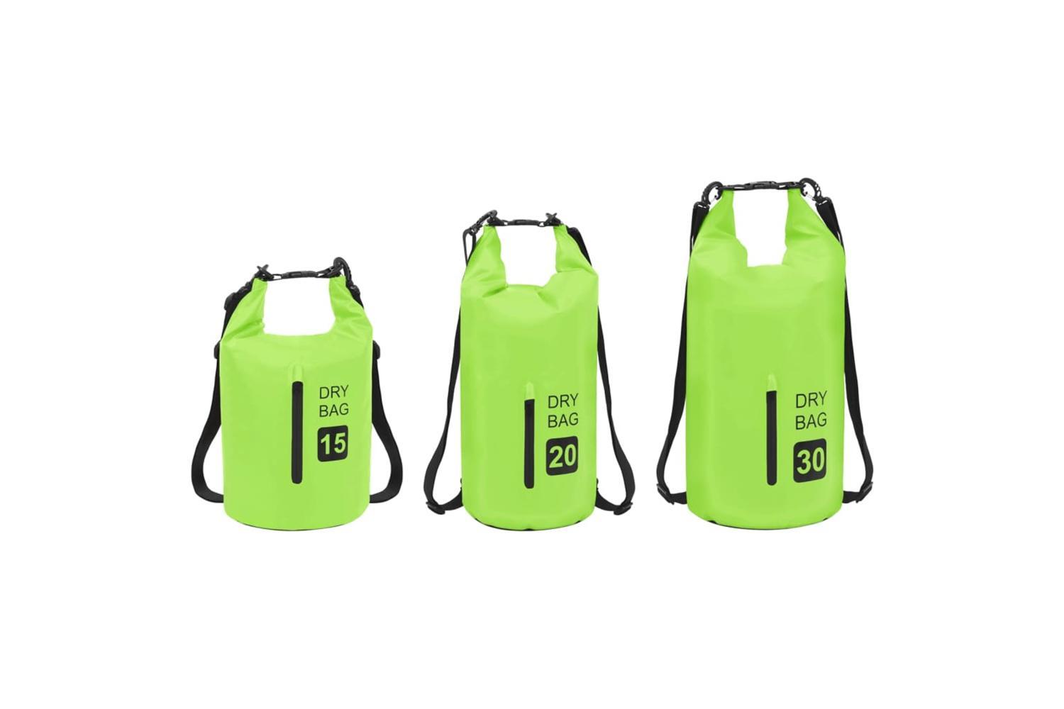 Vidaxl Dry Bag With Zipper Green 20 L Pvc-8