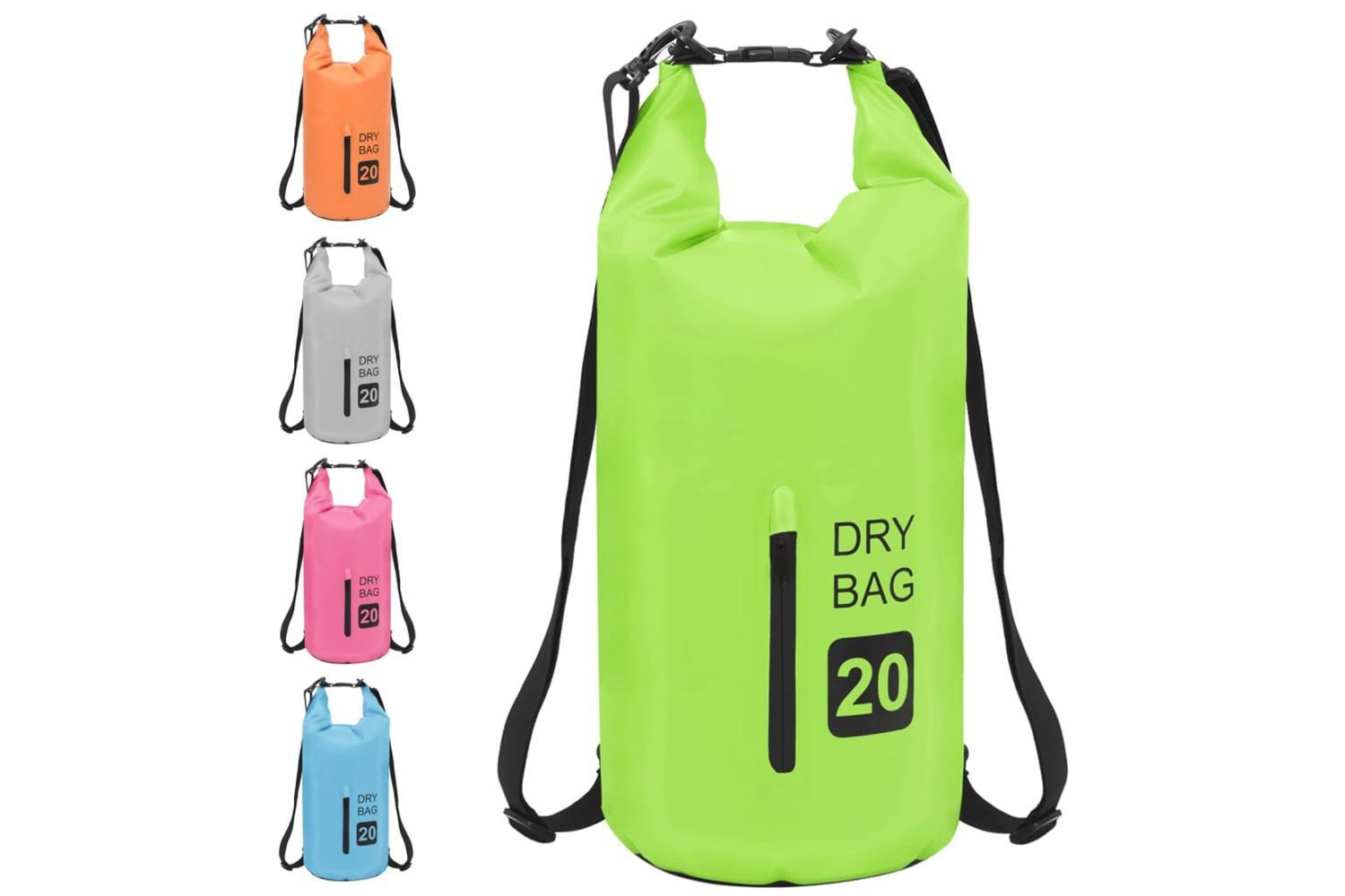Vidaxl Dry Bag With Zipper Green 20 L Pvc-9