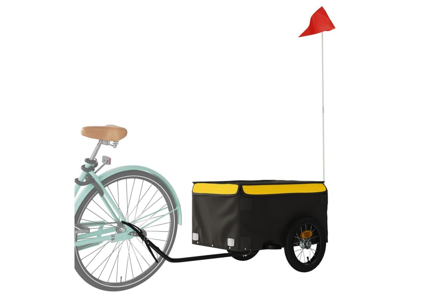 Vidaxl Bike Trailer Black And Yellow 30 Kg Iron-3
