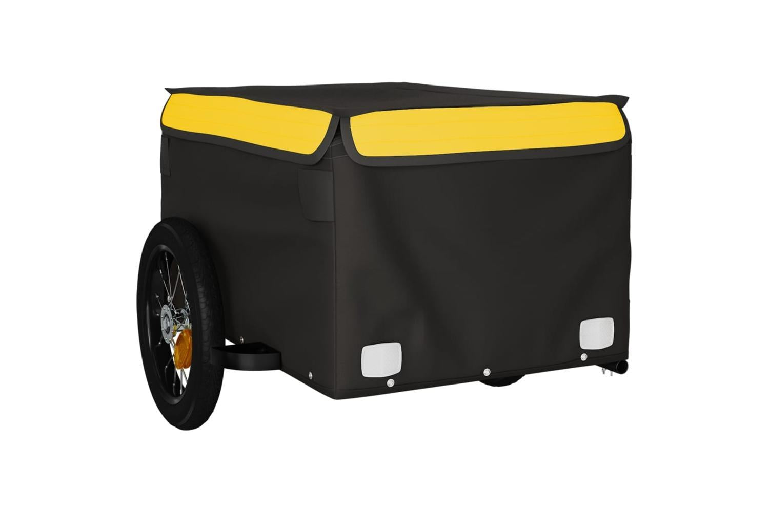 Vidaxl Bike Trailer Black And Yellow 30 Kg Iron-4