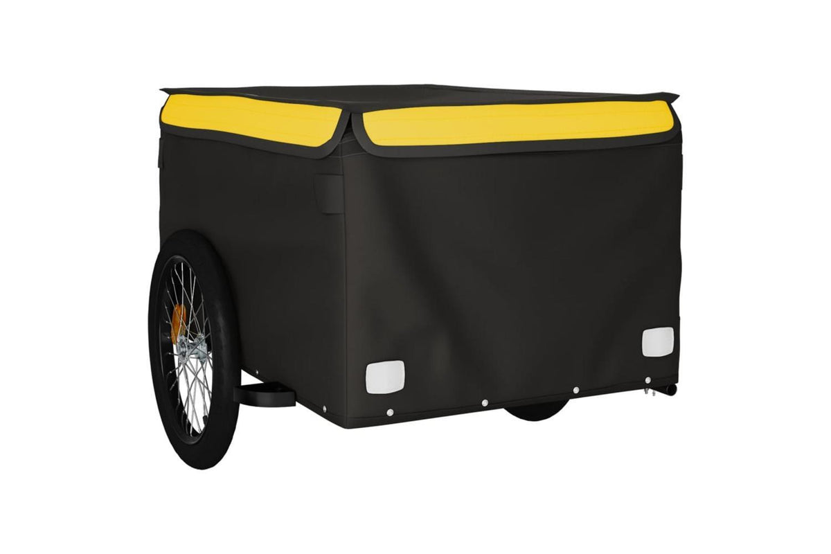 Vidaxl Bike Trailer Black And Yellow 45 Kg Iron-4