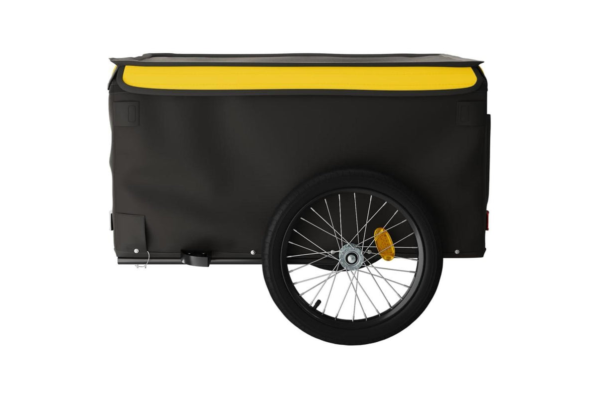 Vidaxl Bike Trailer Black And Yellow 45 Kg Iron-7