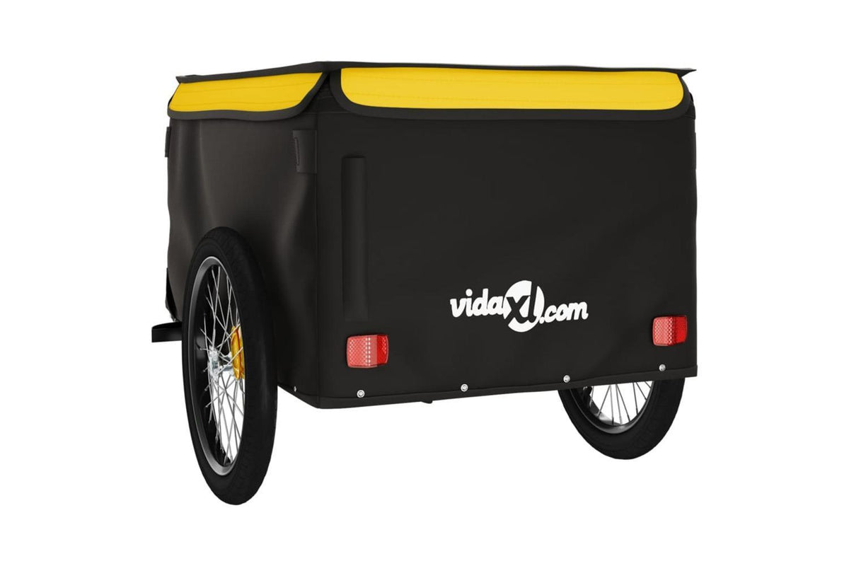 Vidaxl Bike Trailer Black And Yellow 45 Kg Iron-8