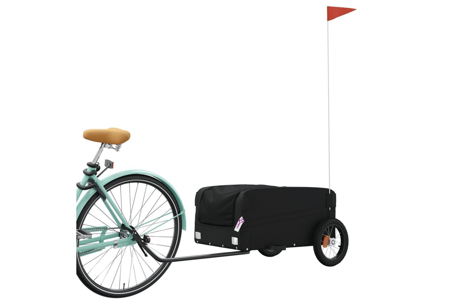 Vidaxl Bike Trailer Black 30 Kg Iron-3