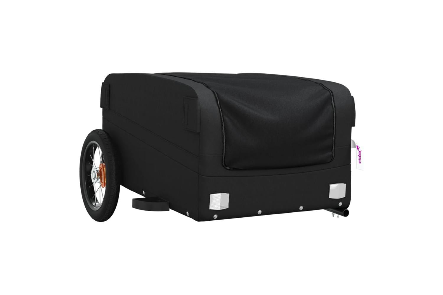 Vidaxl Bike Trailer Black 30 Kg Iron-4