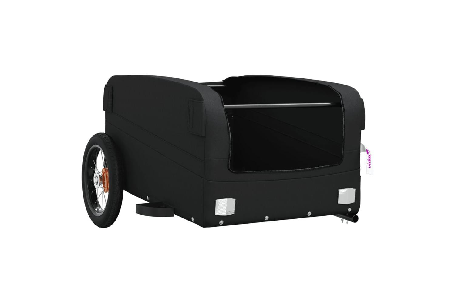 Vidaxl Bike Trailer Black 30 Kg Iron-5