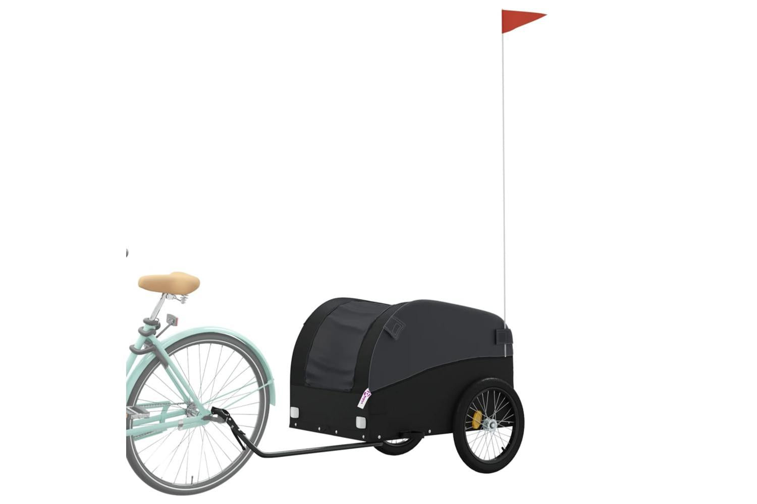 Vidaxl Bike Trailer Black 45 Kg Iron-3