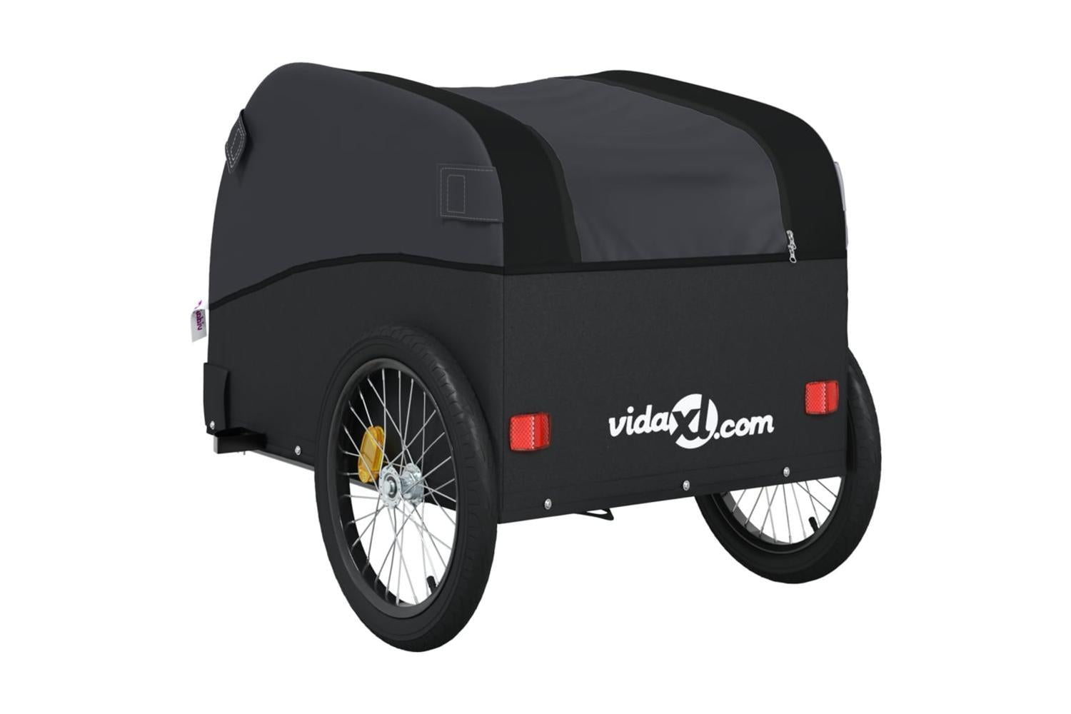 Vidaxl Bike Trailer Black 45 Kg Iron-8