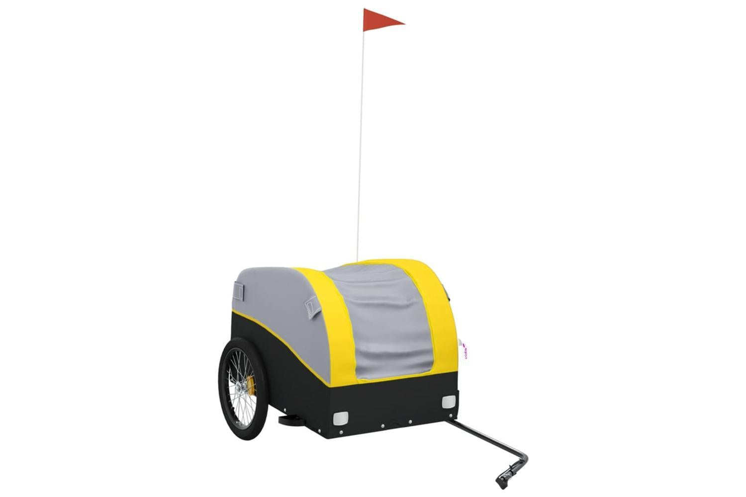 Vidaxl Bike Trailer Black And Yellow 45 Kg Iron