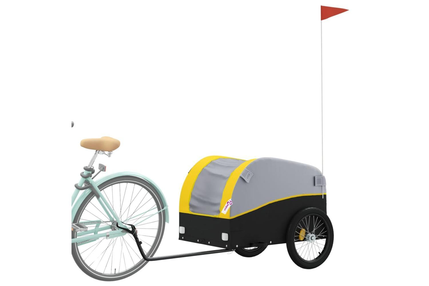 Vidaxl Bike Trailer Black And Yellow 45 Kg Iron-3