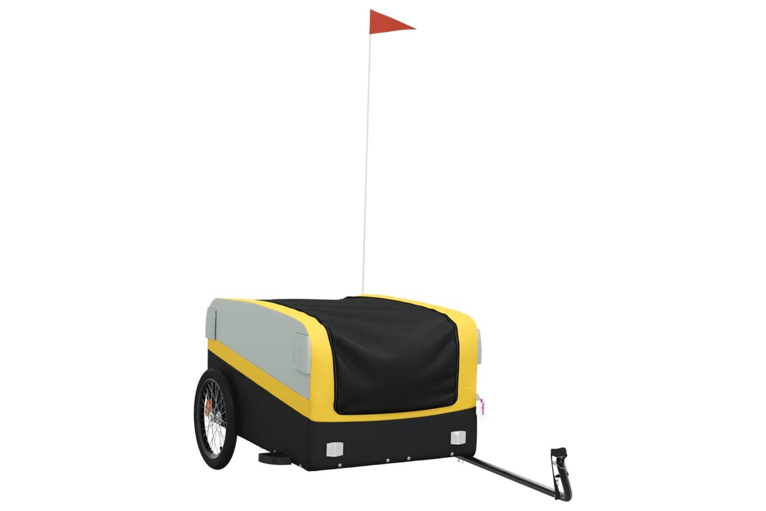 Vidaxl Bike Trailer Black And Yellow 45 Kg Iron