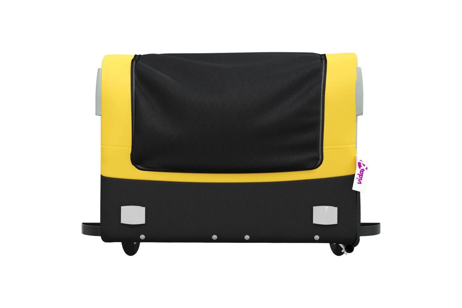 Vidaxl Bike Trailer Black And Yellow 45 Kg Iron-6